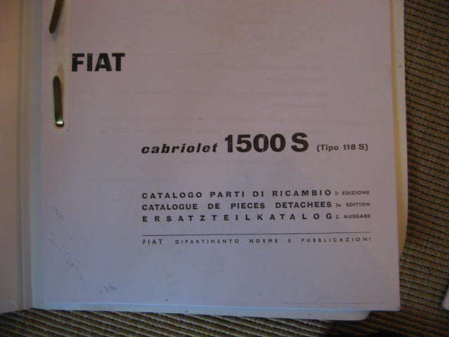BOOK FIAT/OSCA parts